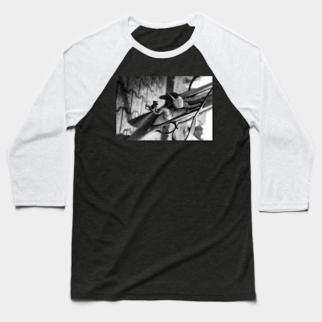 historical gun, black white Baseball T-Shirt by hottehue